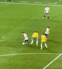 حرکت مسی در بازی با استرالیا در ۳۵ سالگی که به گل تبدیل نشد؛ویدئو