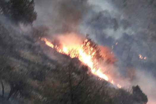 وقوع آتش‌سوزی در کوه‌های «کول چپ» پلدختر